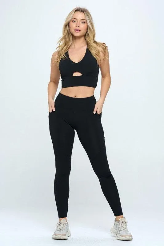 2pc Activewear Set with Cut-Out