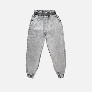 ACID WASHED DENIM JOGGER PANT