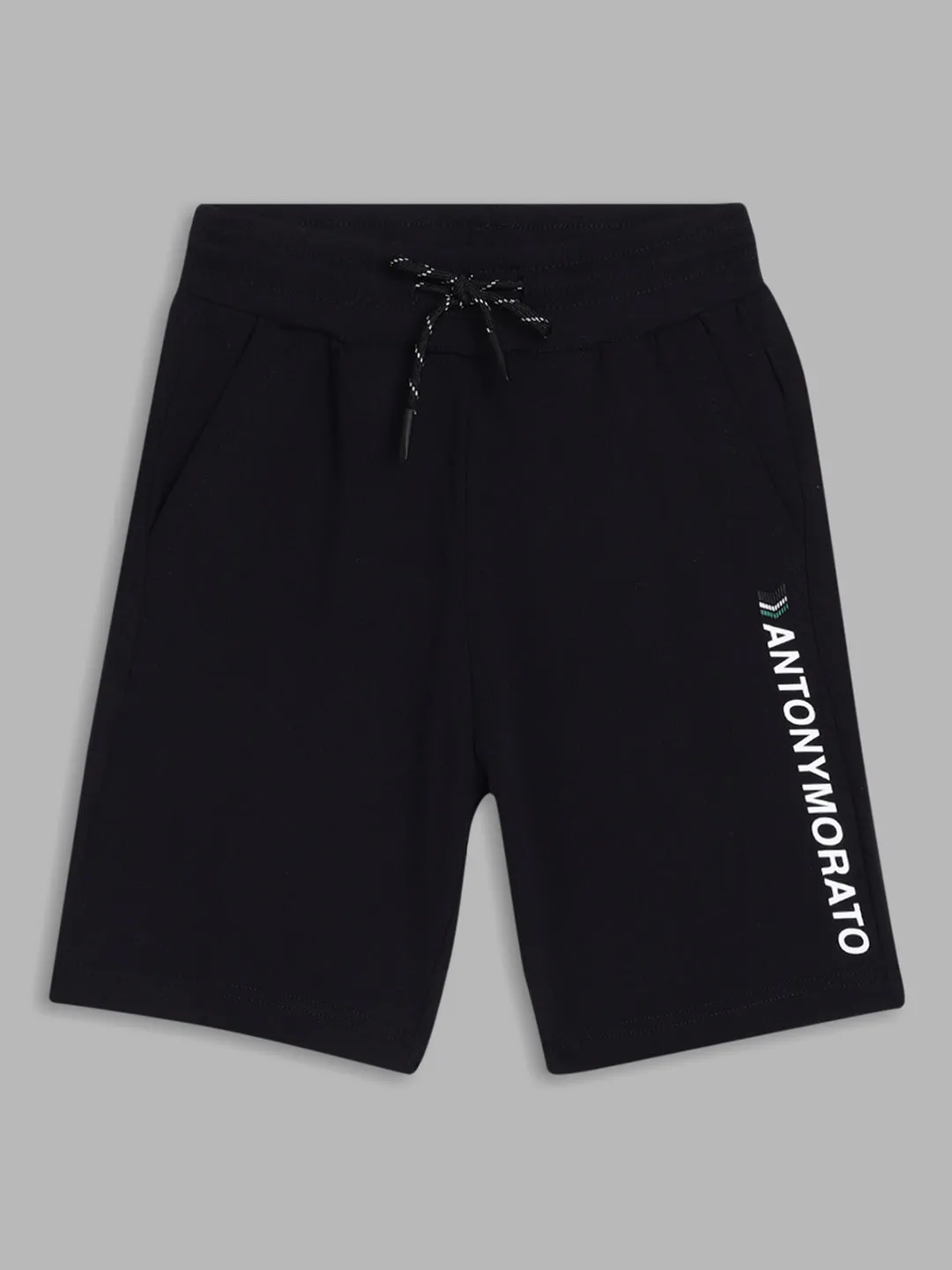 Antony Morato Kids Typography Printed Mid-Rise Shorts