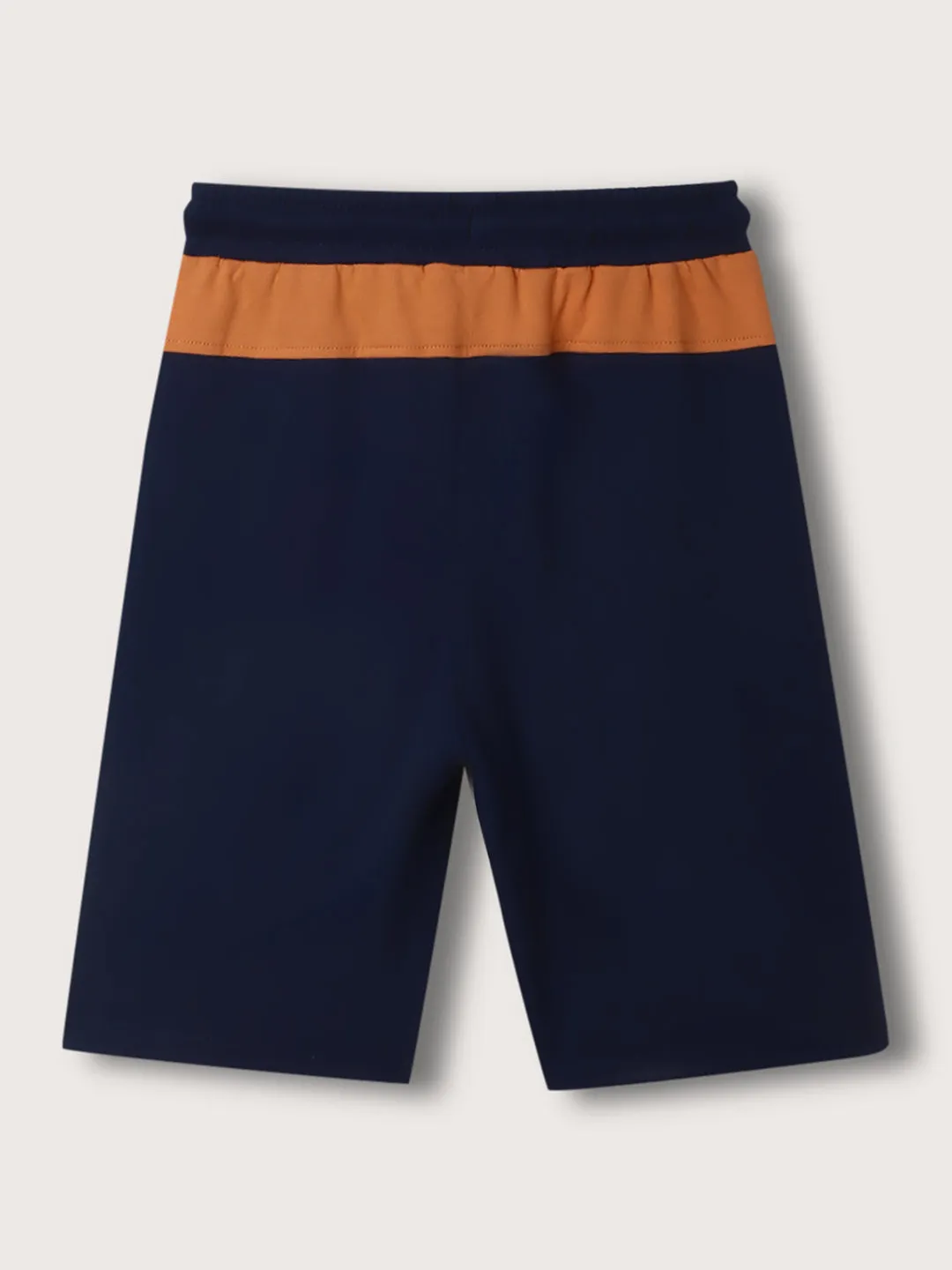 Blue Giraffe Boys Blue Solid Regular Fit Shorts