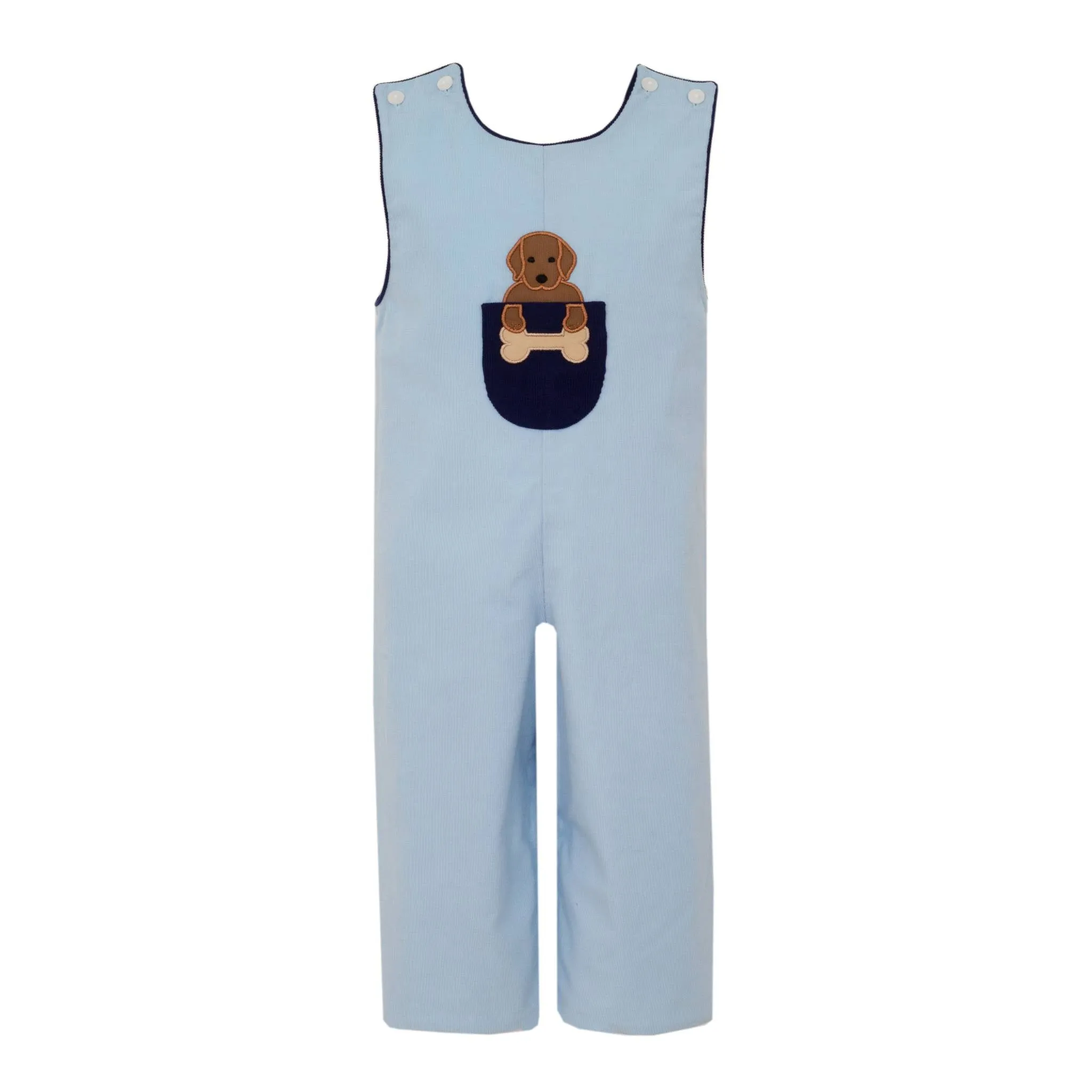 Boys Corduroy Longall with Dog Applique - FINAL SALE
