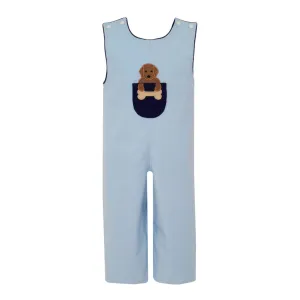 Boys Corduroy Longall with Dog Applique - FINAL SALE
