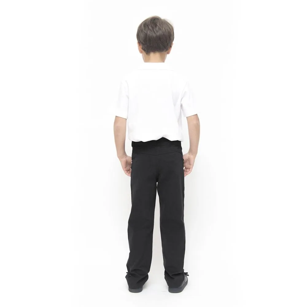 Boys Slim Fit School Trousers - 100% Organic Cotton