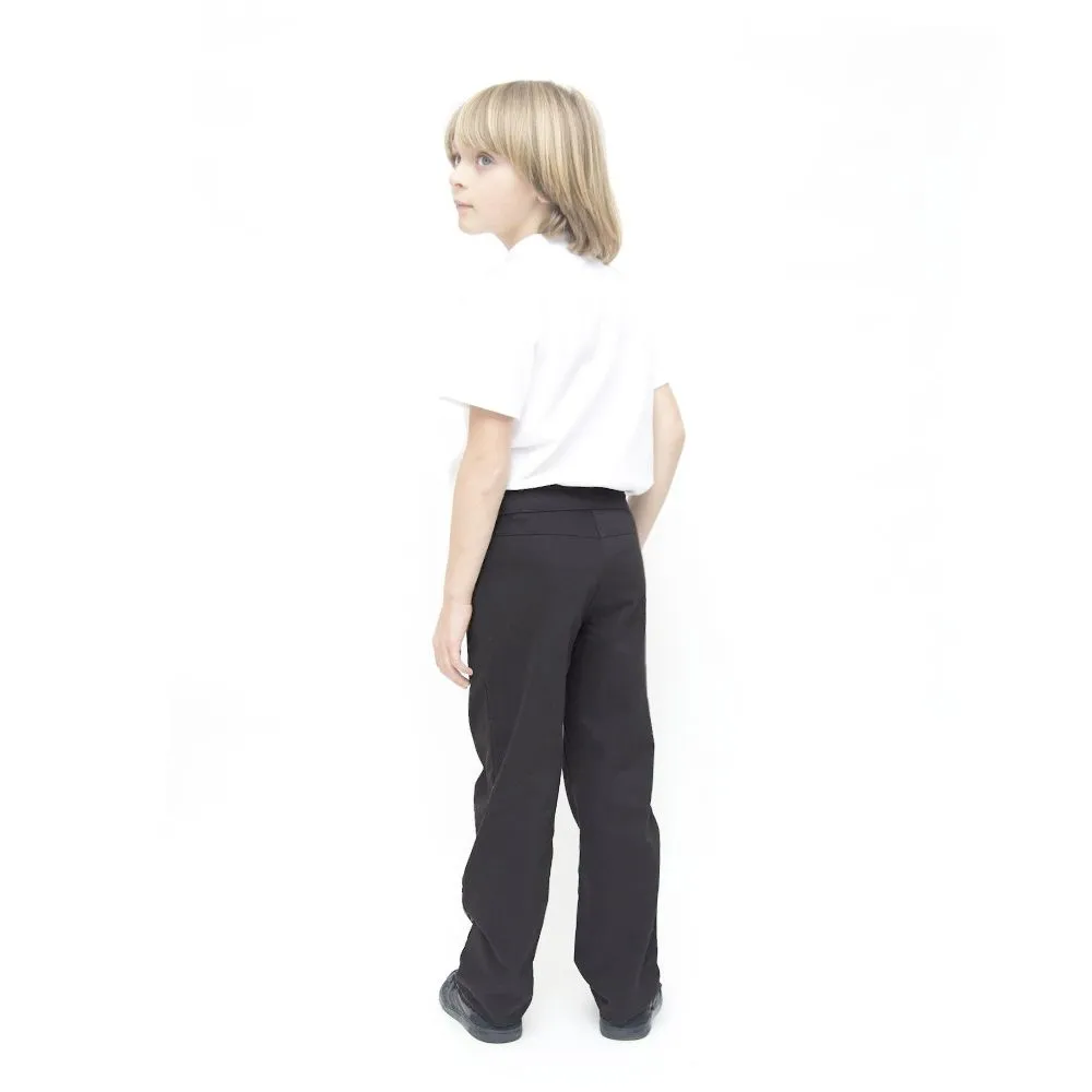 Boys Slim Fit School Trousers - 100% Organic Cotton