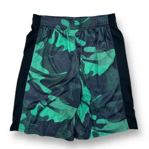 Boys Under Armour Size 10/12 YMD Green Camo Loose Fit Athletic Shorts