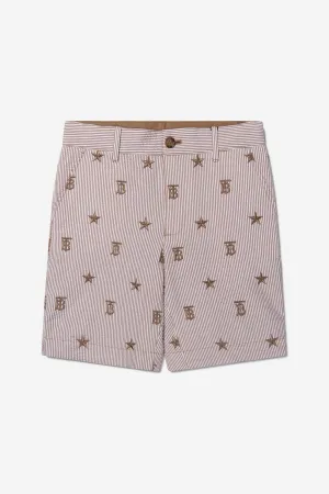 Burberry Boys Cotton Blend Monogram Shorts