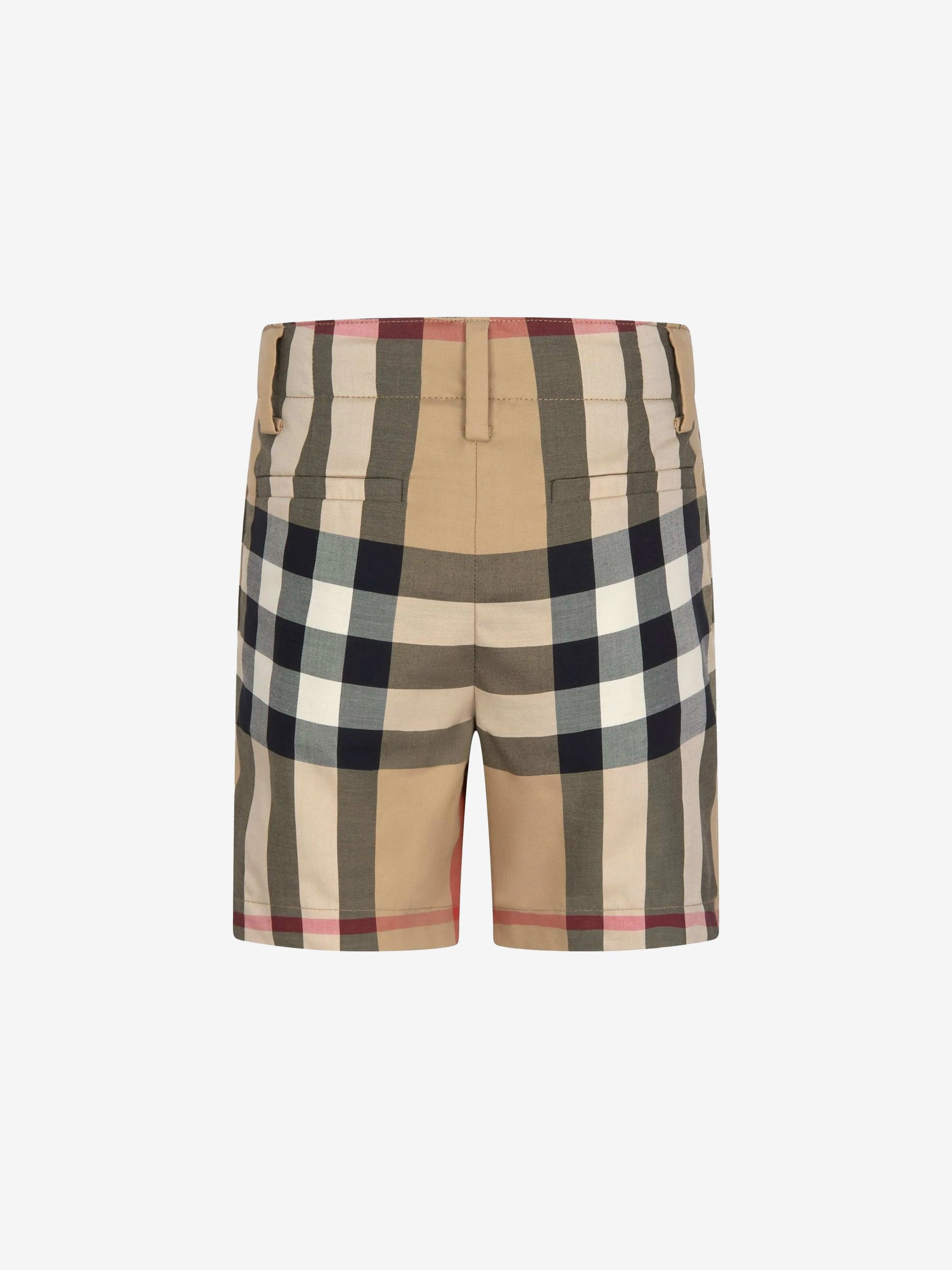Burberry Boys Roystone Check Shorts in Beige