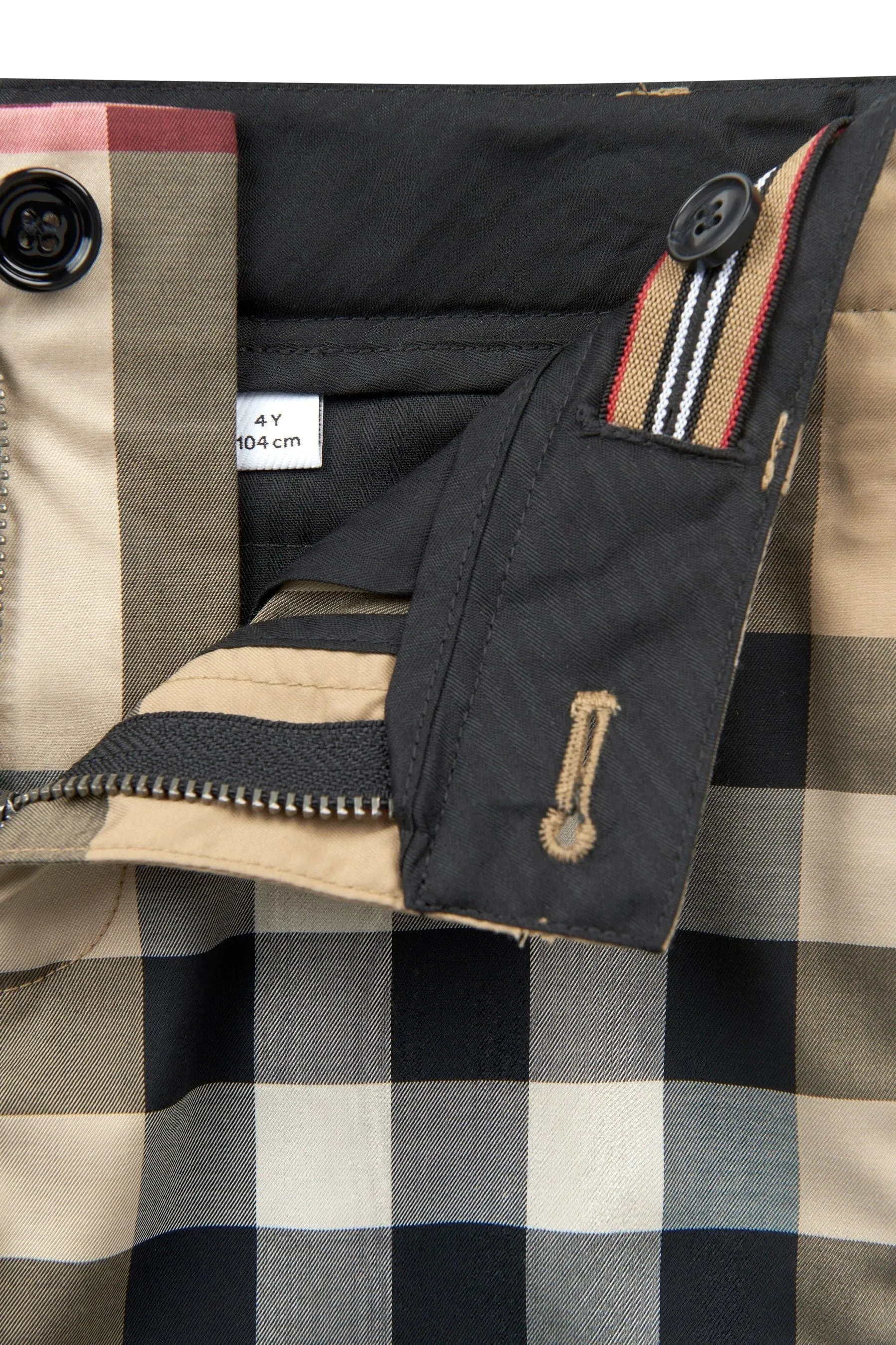 Burberry Boys Roystone Check Shorts in Beige