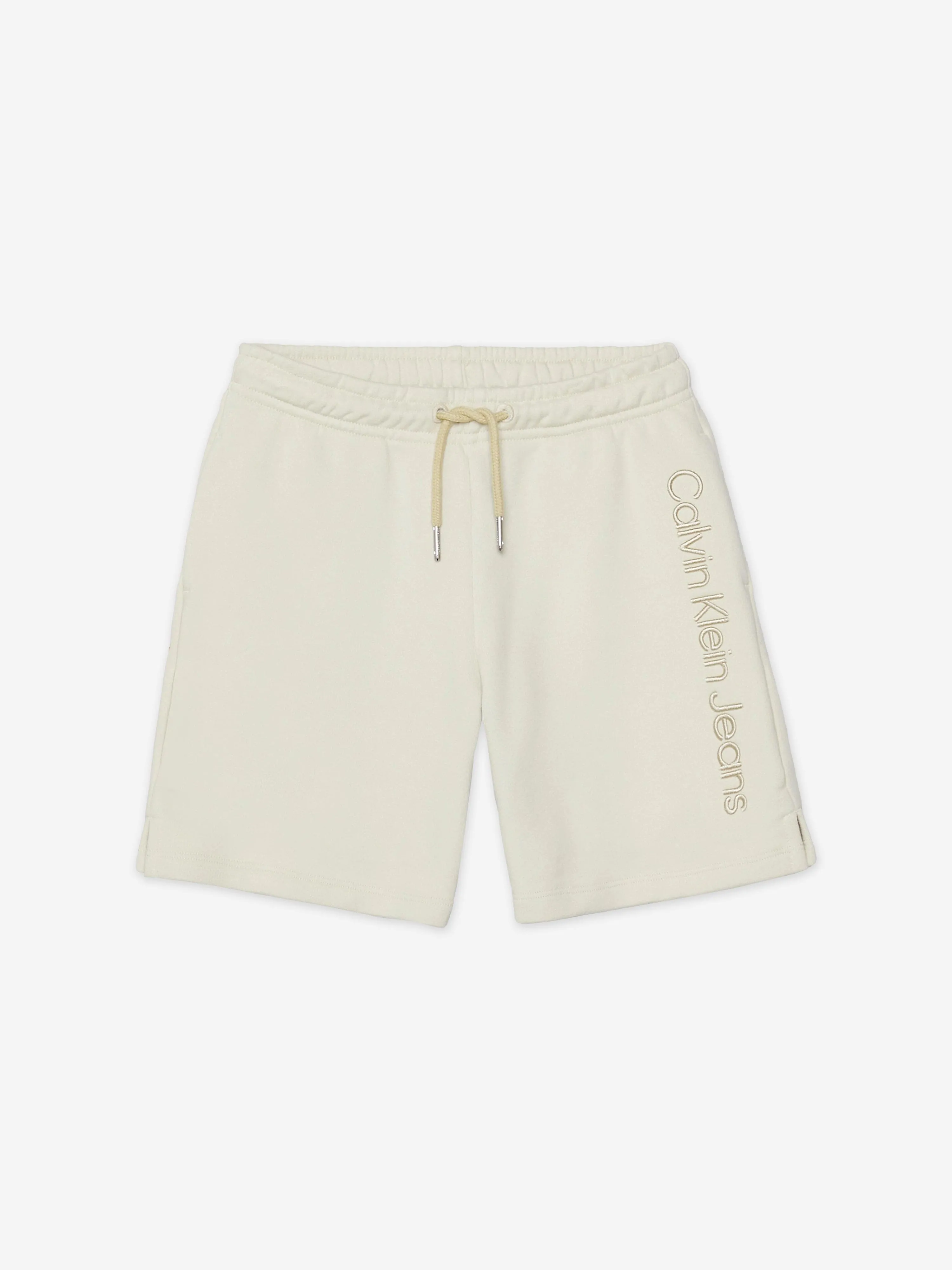 Calvin Klein Jeans Boys 3D Raised Embroidered Shorts in Green