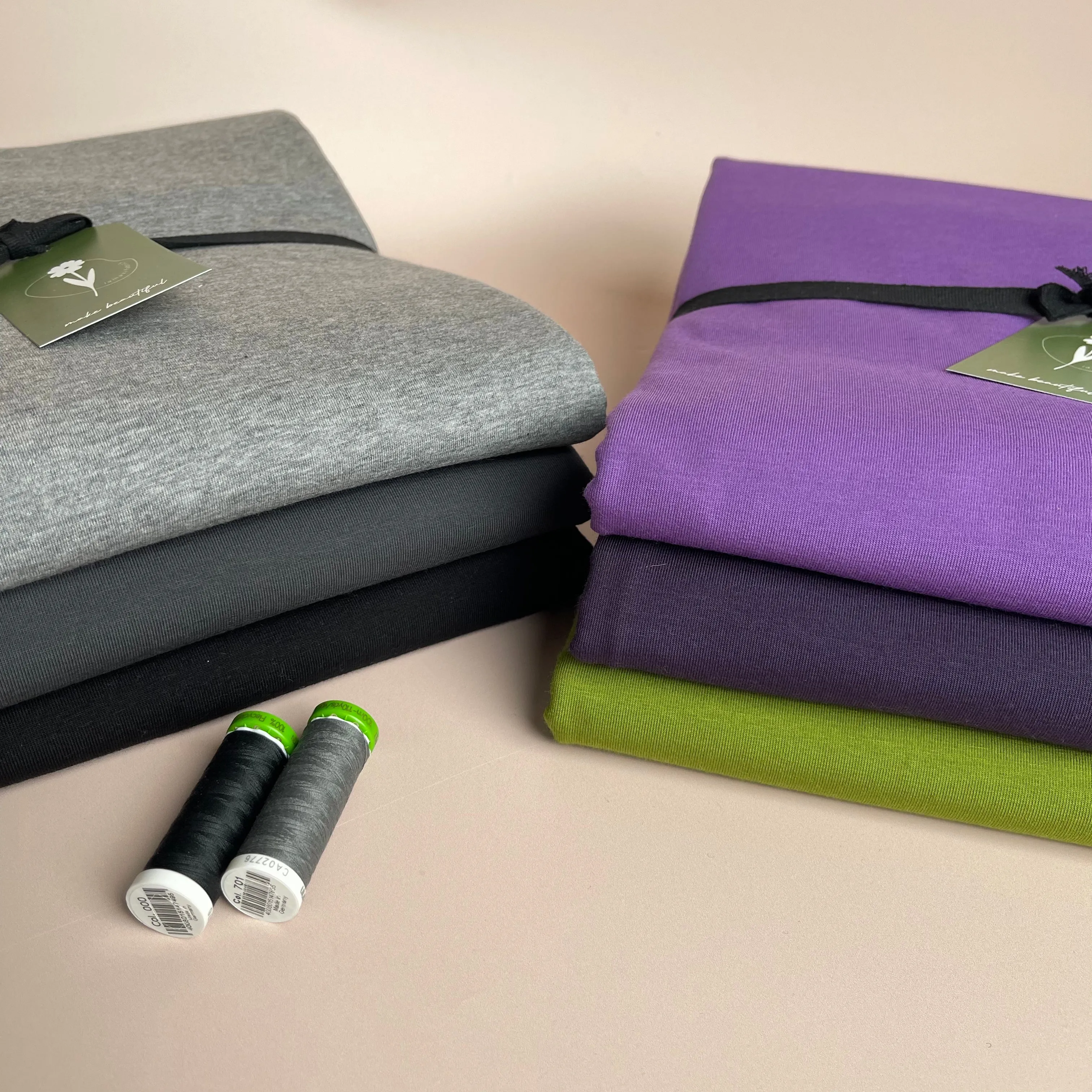 Colour Bundles - Neutrals Night Essential Chic Cotton Jersey Fabrics