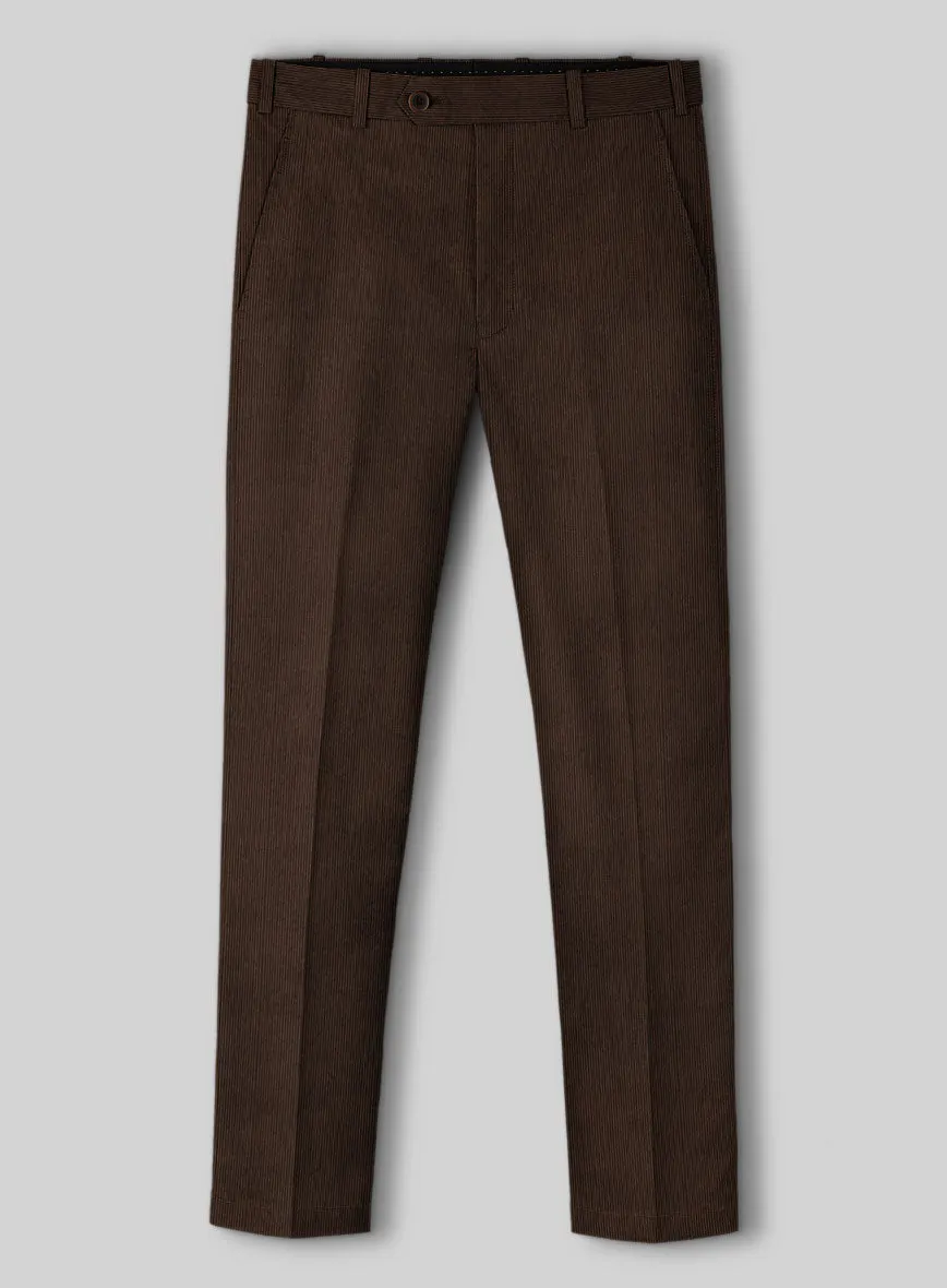 Dark Brown Stretch Pin Corduroy Suit