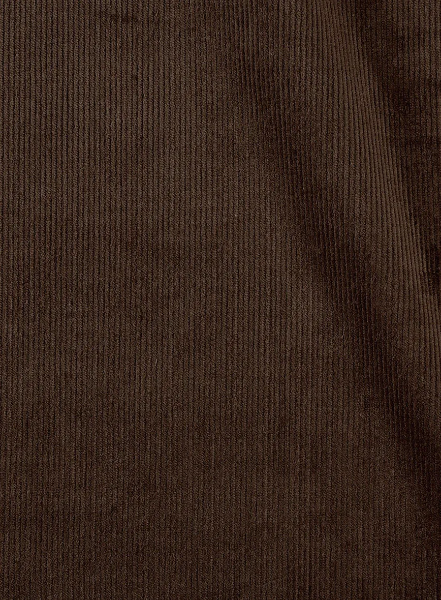 Dark Brown Stretch Pin Corduroy Suit