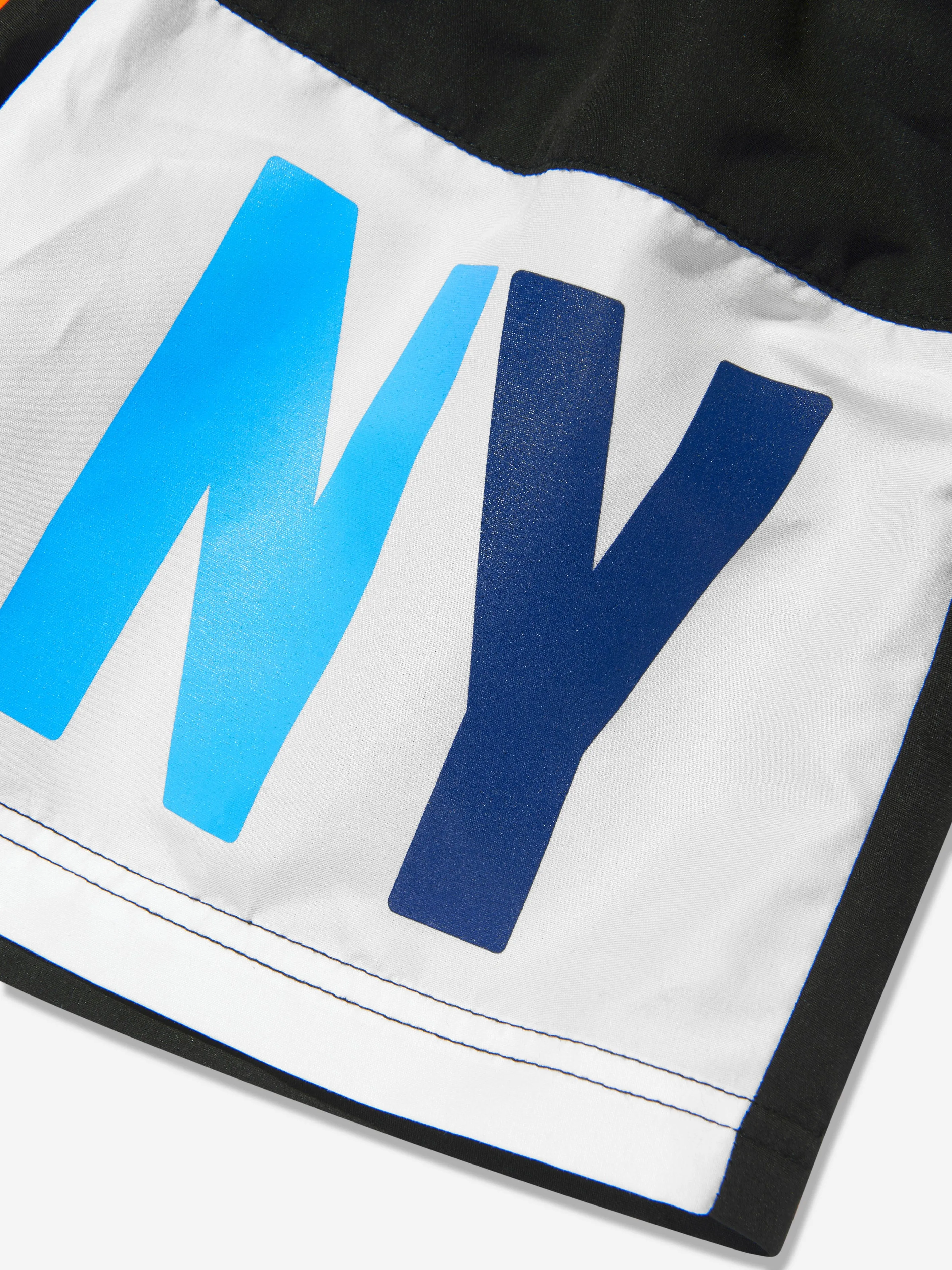 DKNY Boys Logo Swim Shorts in Black
