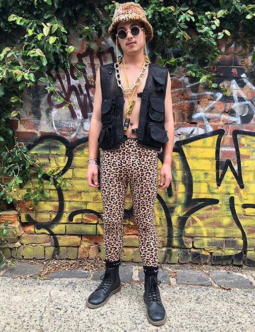 DOOF MEGGINGS - BROWN LEOPARD