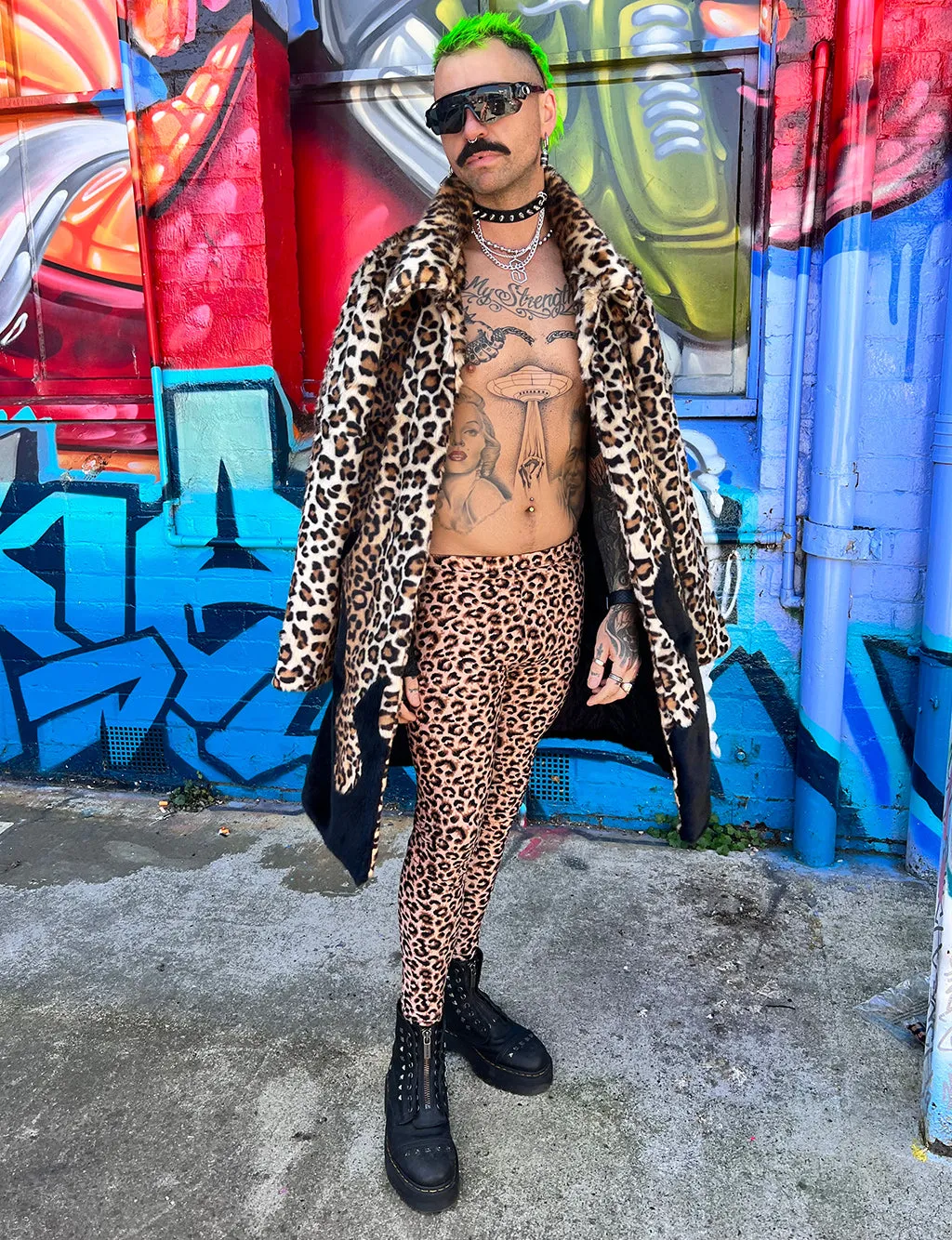 DOOF MEGGINGS - BROWN LEOPARD