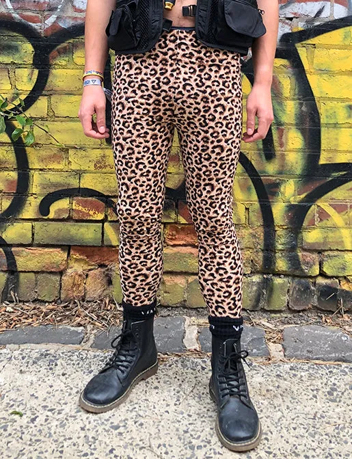 DOOF MEGGINGS - BROWN LEOPARD