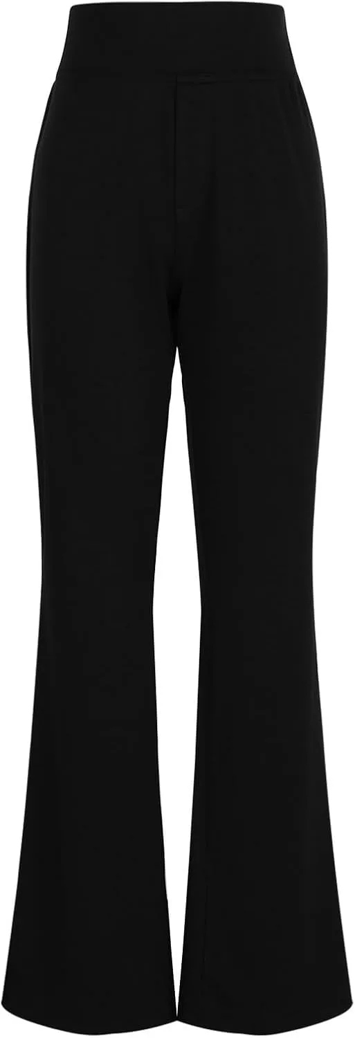 Dress Pants for Women 2025 Fashion High Waisted Yoga Pants Casual Comfy Stretch Office Business Trousers with Pockets