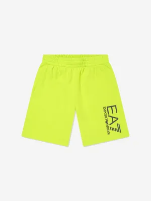 EA7 Emporio Armani Boys Iridescent Logo Shorts in Green