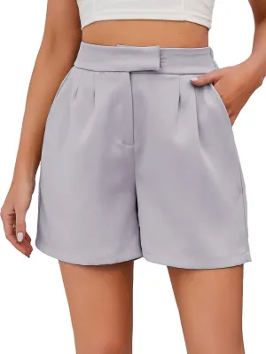 Famulily Womens Summer Cute Shorts Casual Side Pockets High Waist Shorts with Back Elastic Waist