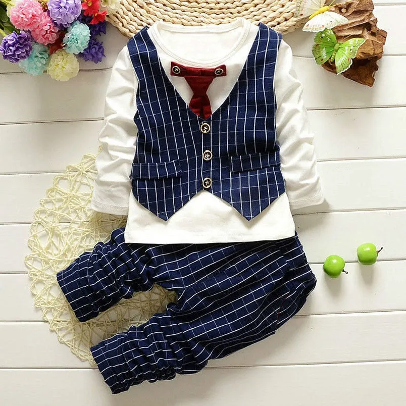 Fashion 2PC Children's Sets Boys Long Sleeves Outfits Clothing Kids Casual Cotton Tracksuits Clothes Hoodie   Trousers