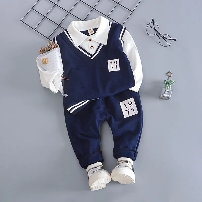 Fashion 2PC Children's Sets Boys Long Sleeves Outfits Clothing Kids Casual Cotton Tracksuits Clothes Hoodie   Trousers