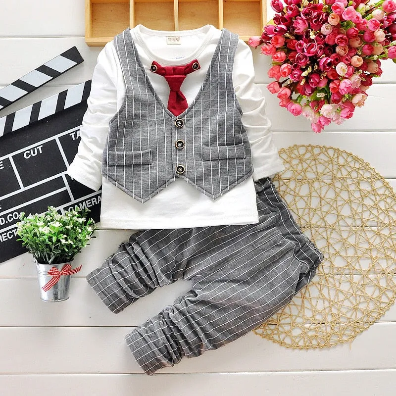 Fashion 2PC Children's Sets Boys Long Sleeves Outfits Clothing Kids Casual Cotton Tracksuits Clothes Hoodie   Trousers