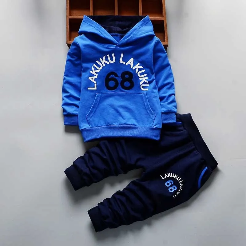 Fashion 2PC Children's Sets Boys Long Sleeves Outfits Clothing Kids Casual Cotton Tracksuits Clothes Hoodie   Trousers