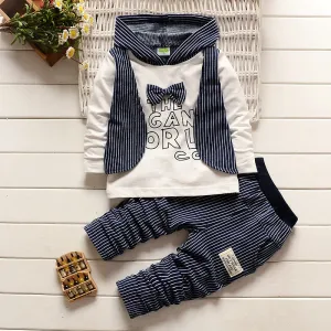 Fashion 2PC Children's Sets Boys Long Sleeves Outfits Clothing Kids Casual Cotton Tracksuits Clothes Hoodie   Trousers