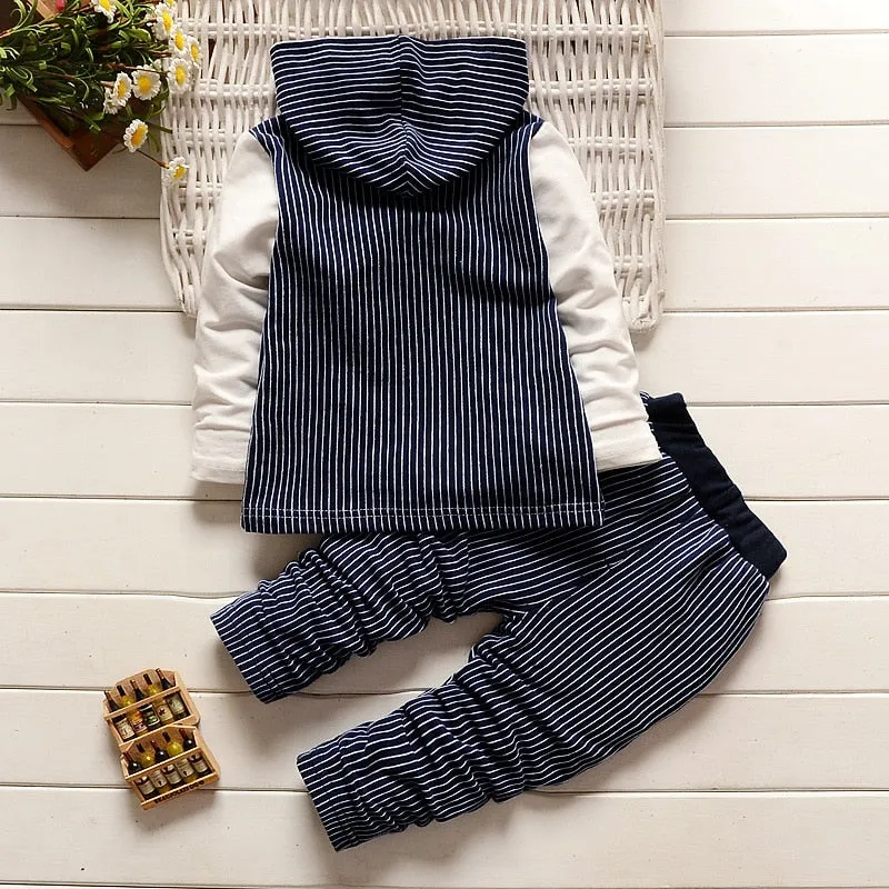 Fashion 2PC Children's Sets Boys Long Sleeves Outfits Clothing Kids Casual Cotton Tracksuits Clothes Hoodie   Trousers