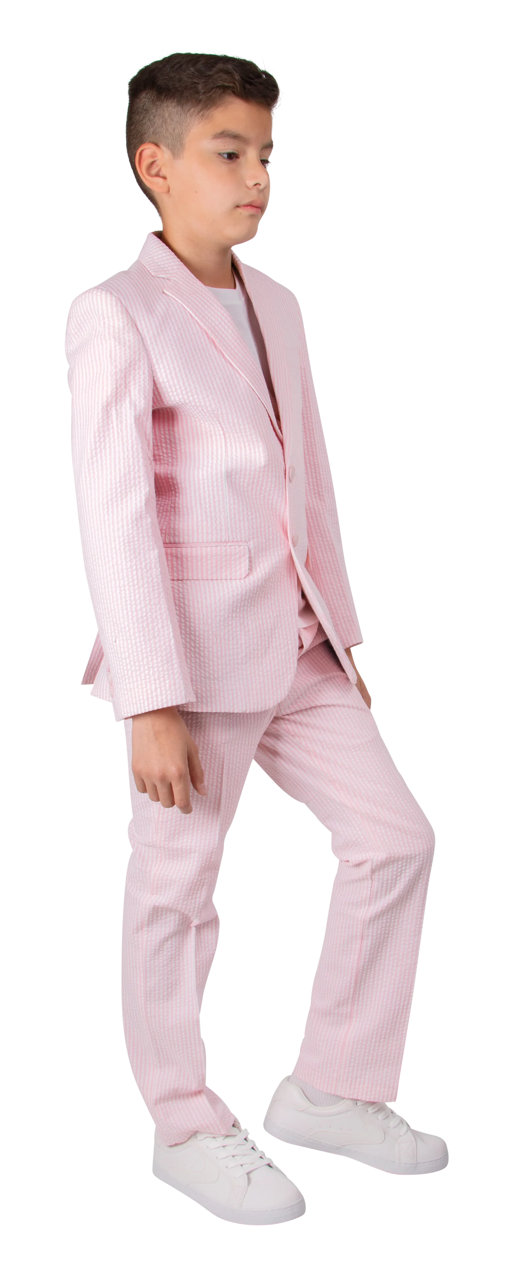 Ferrecci Boys Seersucker 2pc Suit Set Pink