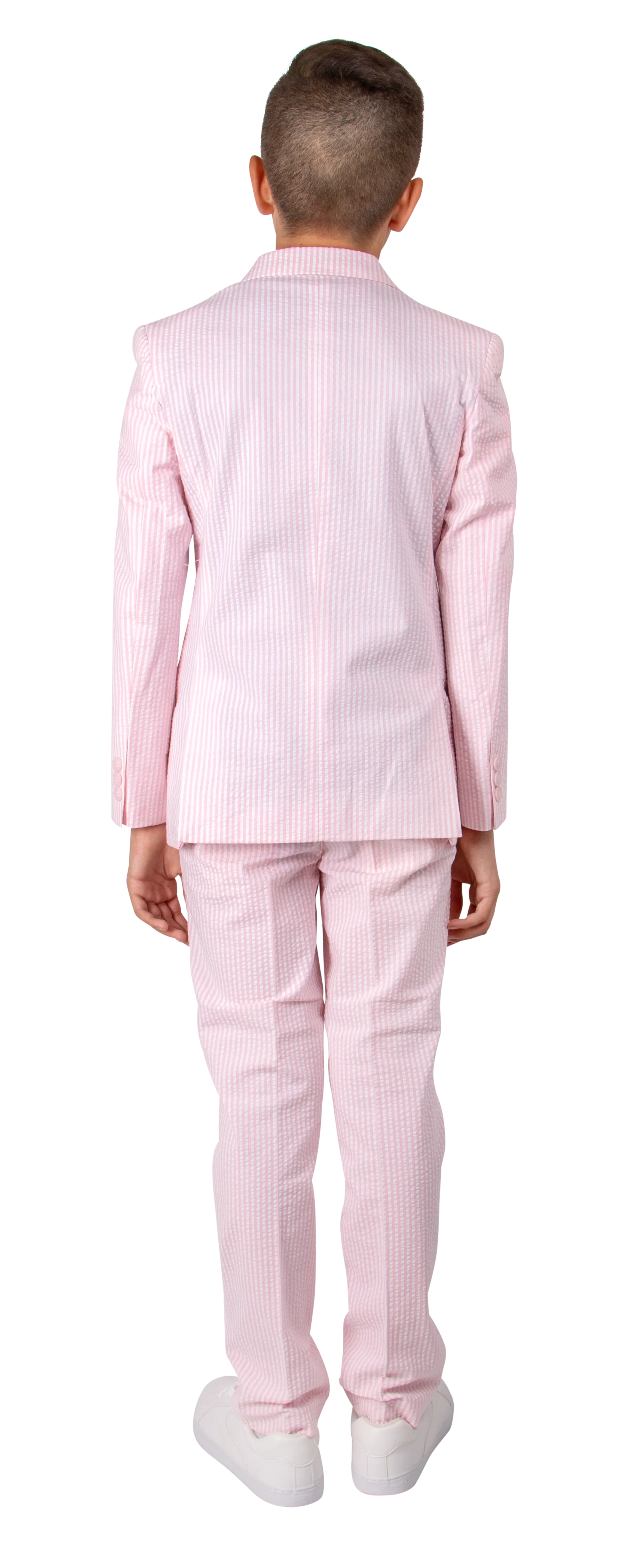 Ferrecci Boys Seersucker 2pc Suit Set Pink