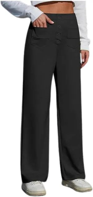 Flexipants - Women's Casual High Waist Stretch Pants, Flexi Pants for Women, Straight Leg Flexi Trousers