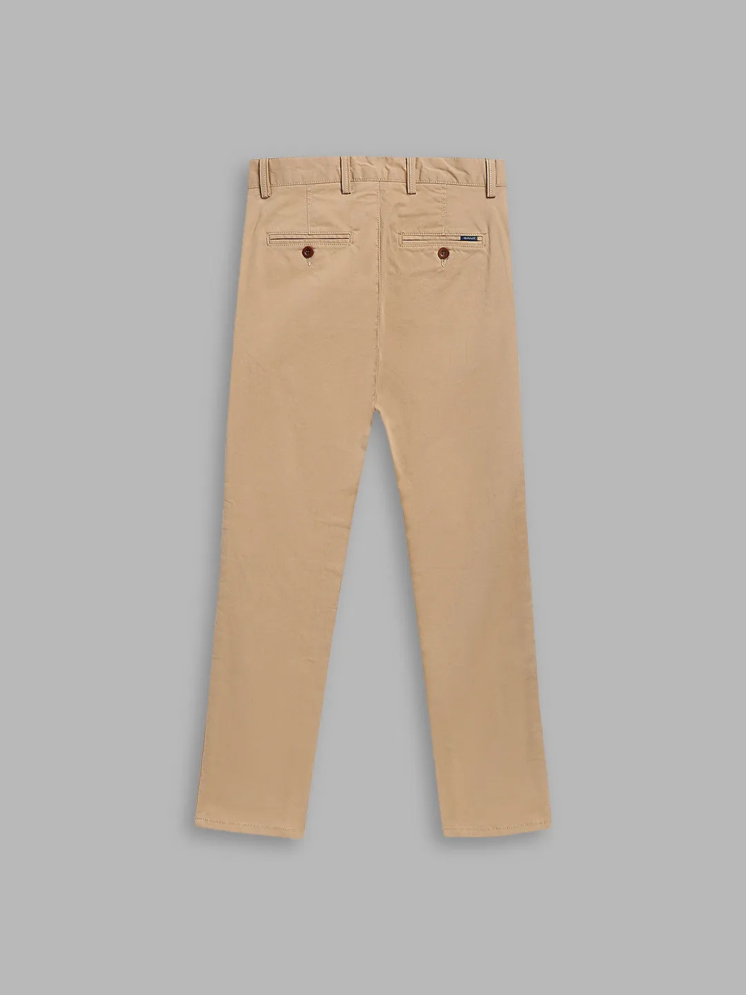 Gant Boys Brown Solid Slim Fit Trouser