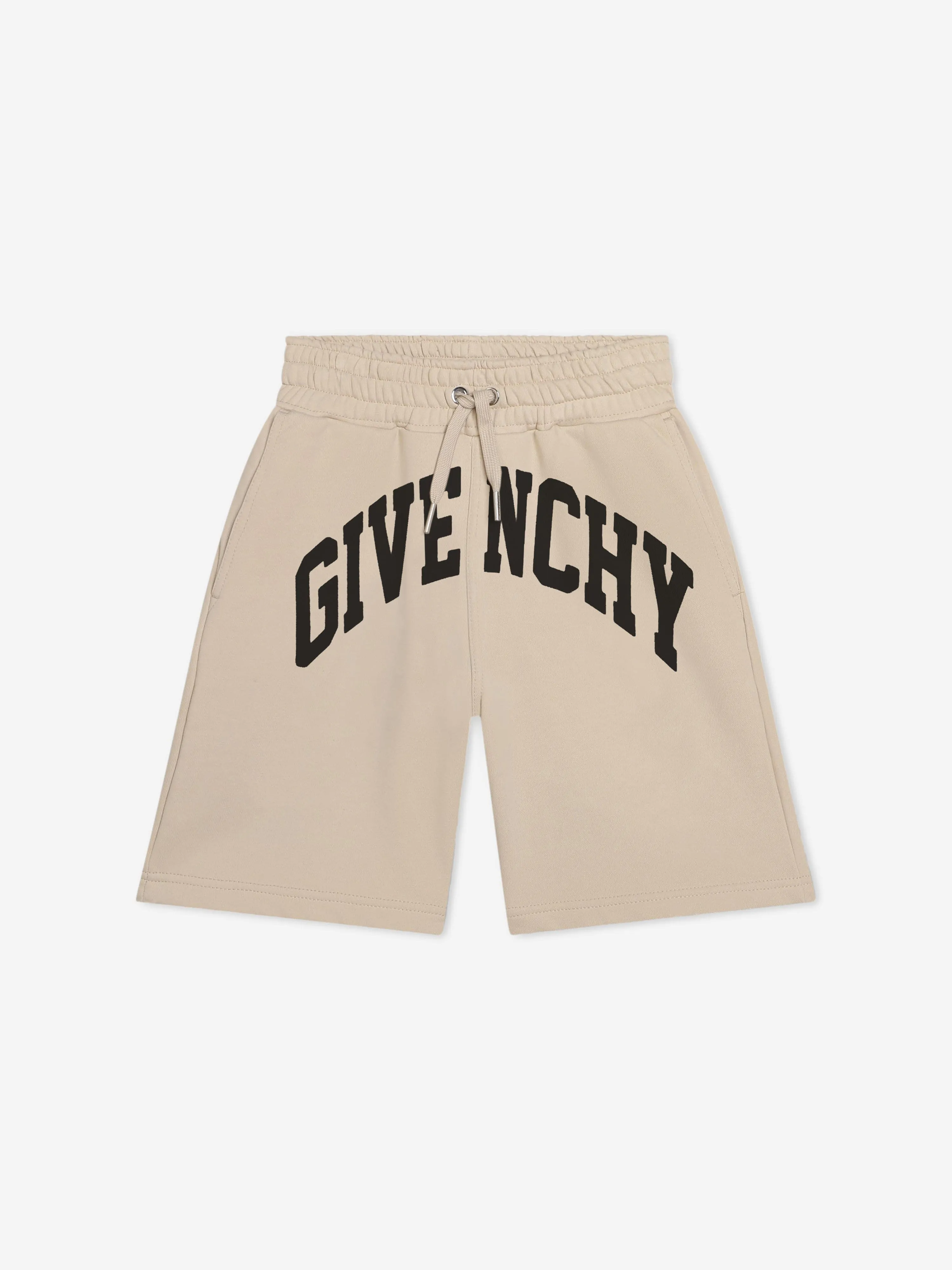 Givenchy Boys Logo Print Shorts in Beige