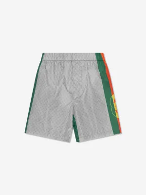 Gucci Boys Logo Swim Shorts in Grey