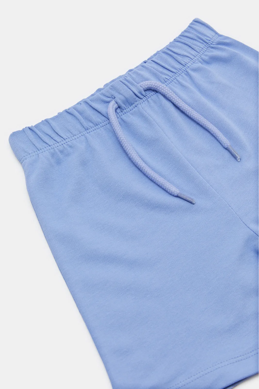 Infant Boys Giraffe Blue T-Shirt And Short Set (2 Piece)