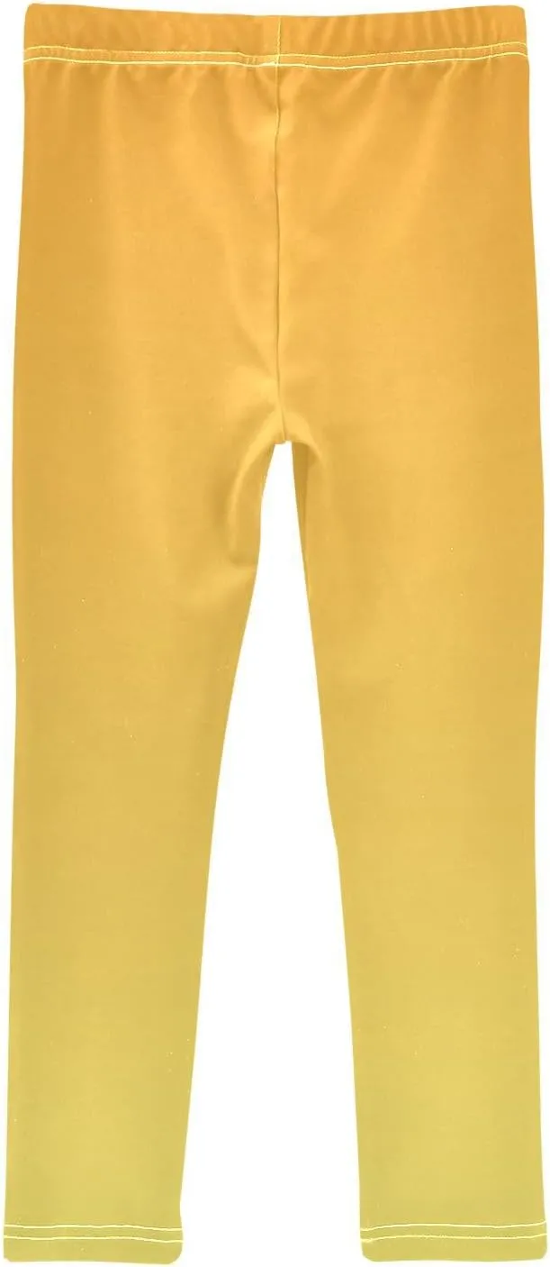 J JOYSAY Yellow Pink Gradient Girls Leggings Girls Printed LeggingsYoga Pants