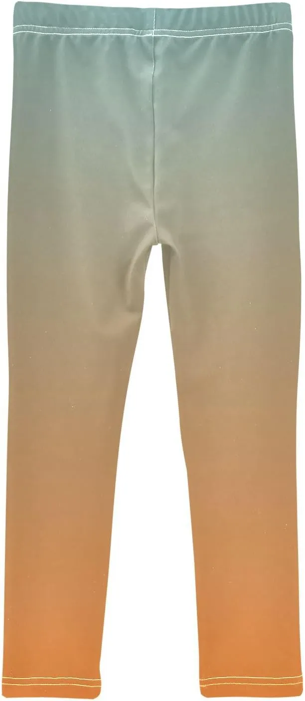 J JOYSAY Yellow Pink Gradient Girls Leggings Girls Printed LeggingsYoga Pants