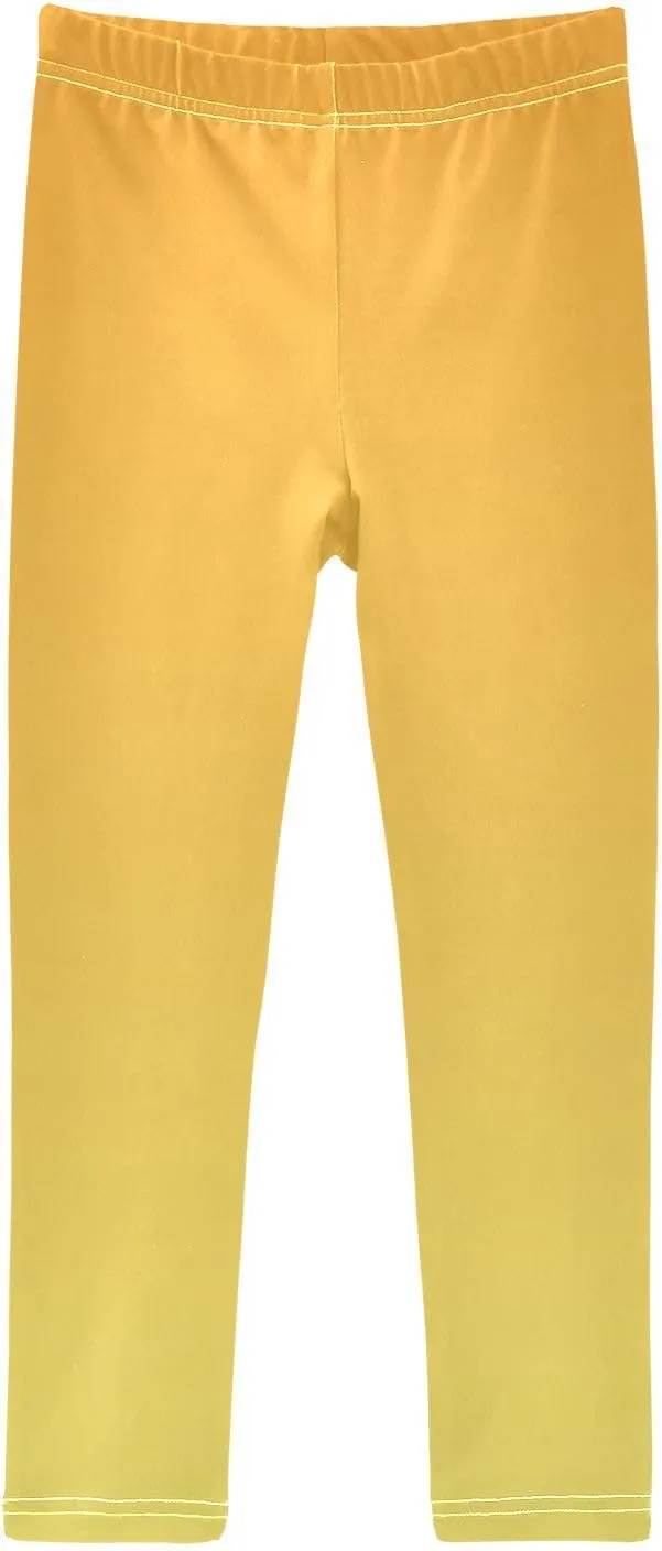 J JOYSAY Yellow Pink Gradient Girls Leggings Girls Printed LeggingsYoga Pants