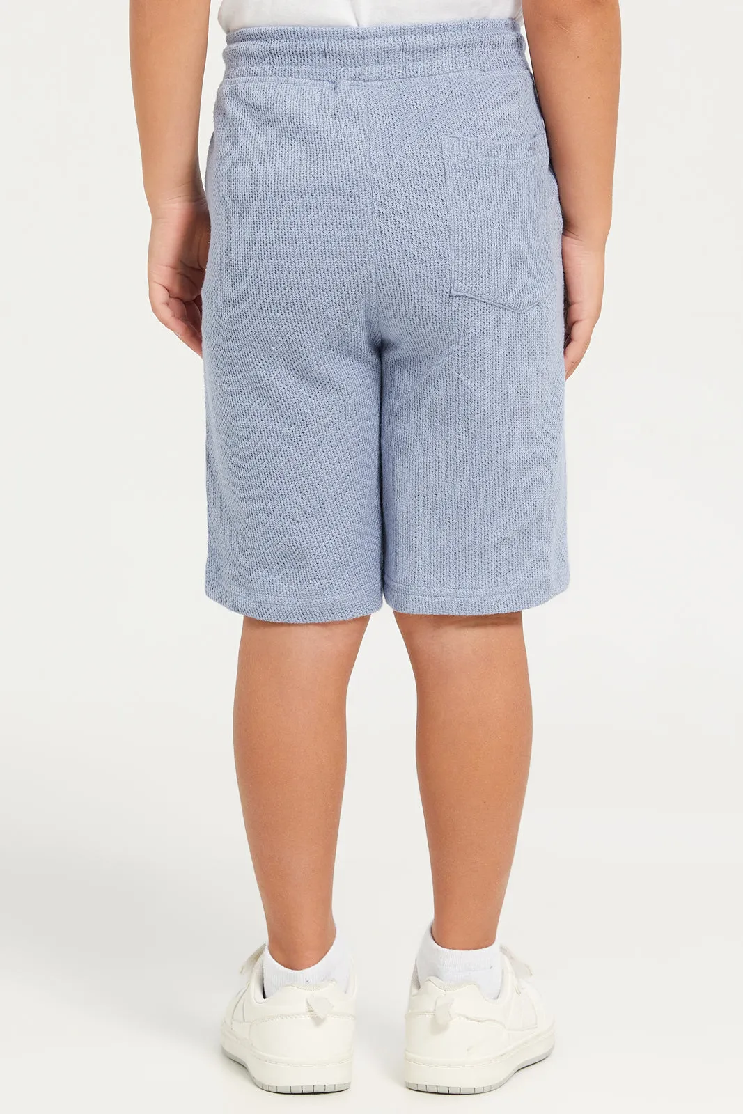 Junior Boys Grey Jacquard Coordinate Shorts
