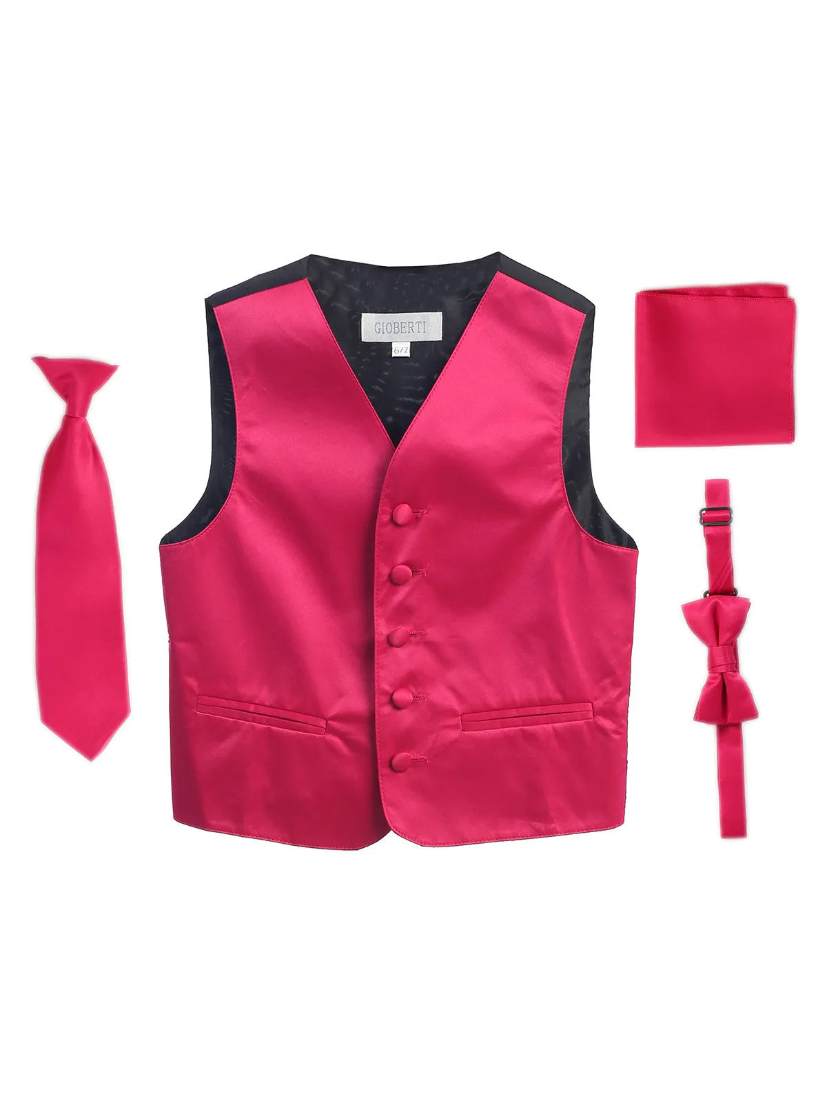 Kid's (2T-7) 4 pc Formal Vest Set