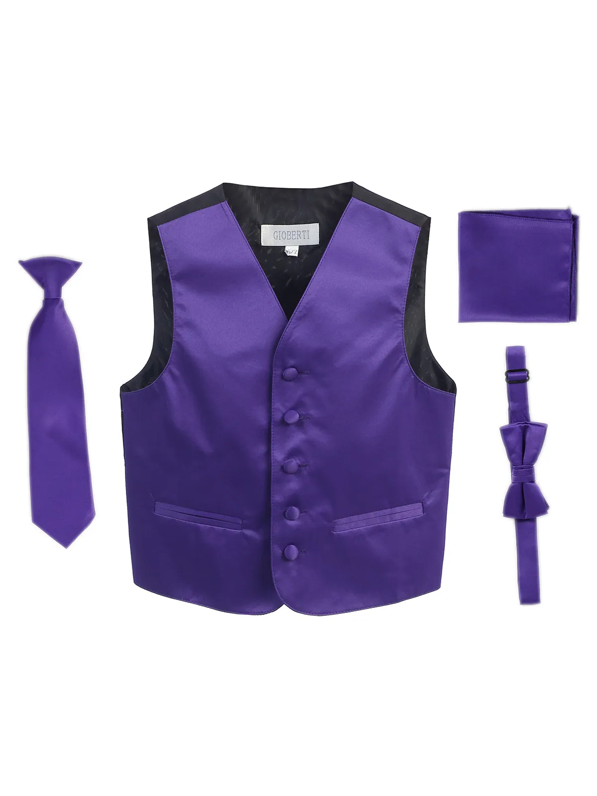 Kid's (2T-7) 4 pc Formal Vest Set
