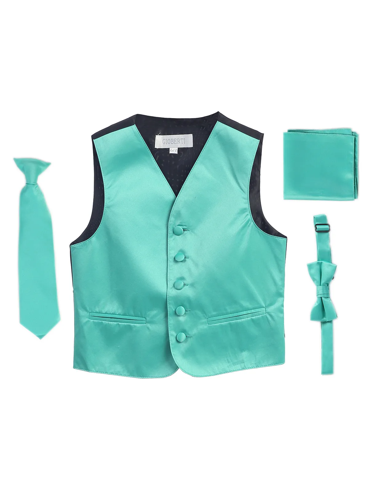 Kid's (2T-7) 4 pc Formal Vest Set