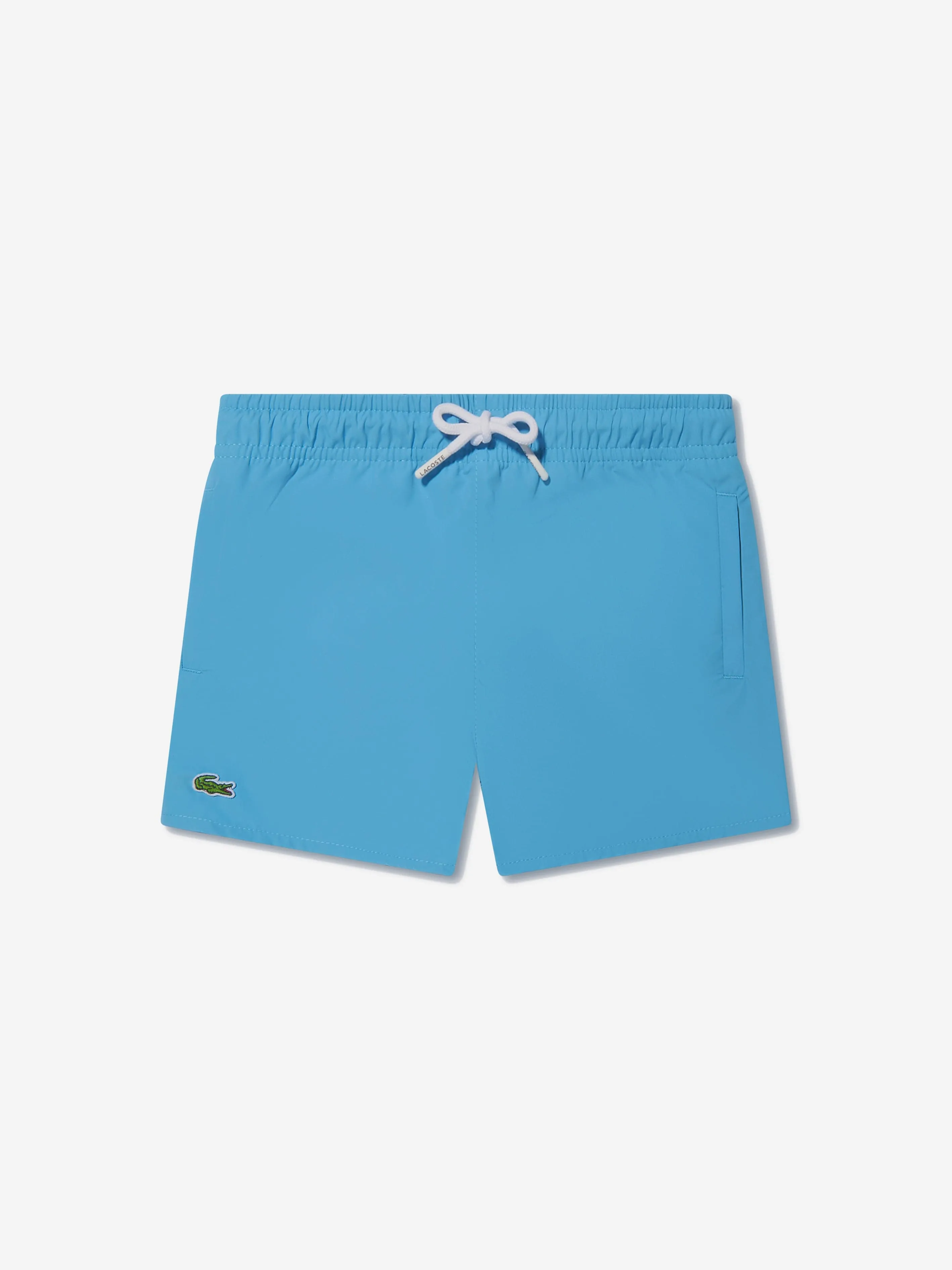 Lacoste Boys Logo Swim Shorts in Blue