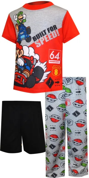 MARIOKART Built for Speed 3 piece Pajamas