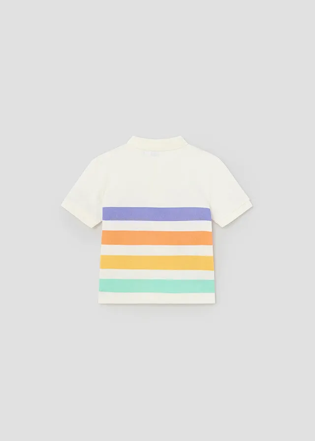 Mayoral Baby Boys Cream Stripped Polo