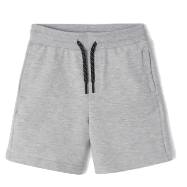 Mayoral - Boys Drawstring Fleece Shorts in Cement