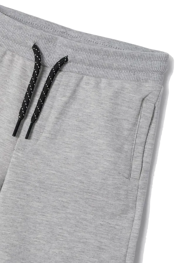 Mayoral - Boys Drawstring Fleece Shorts in Cement