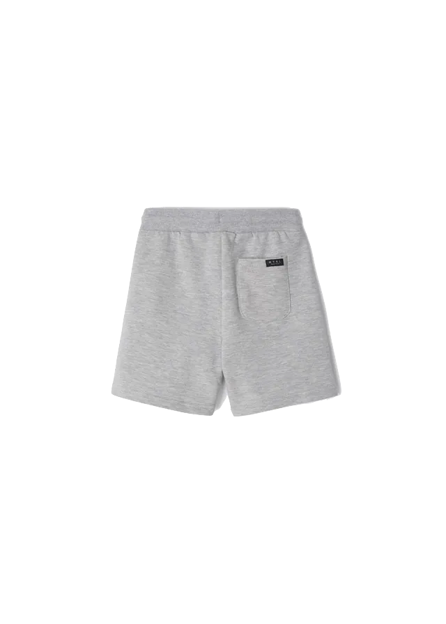 Mayoral - Boys Drawstring Fleece Shorts in Cement