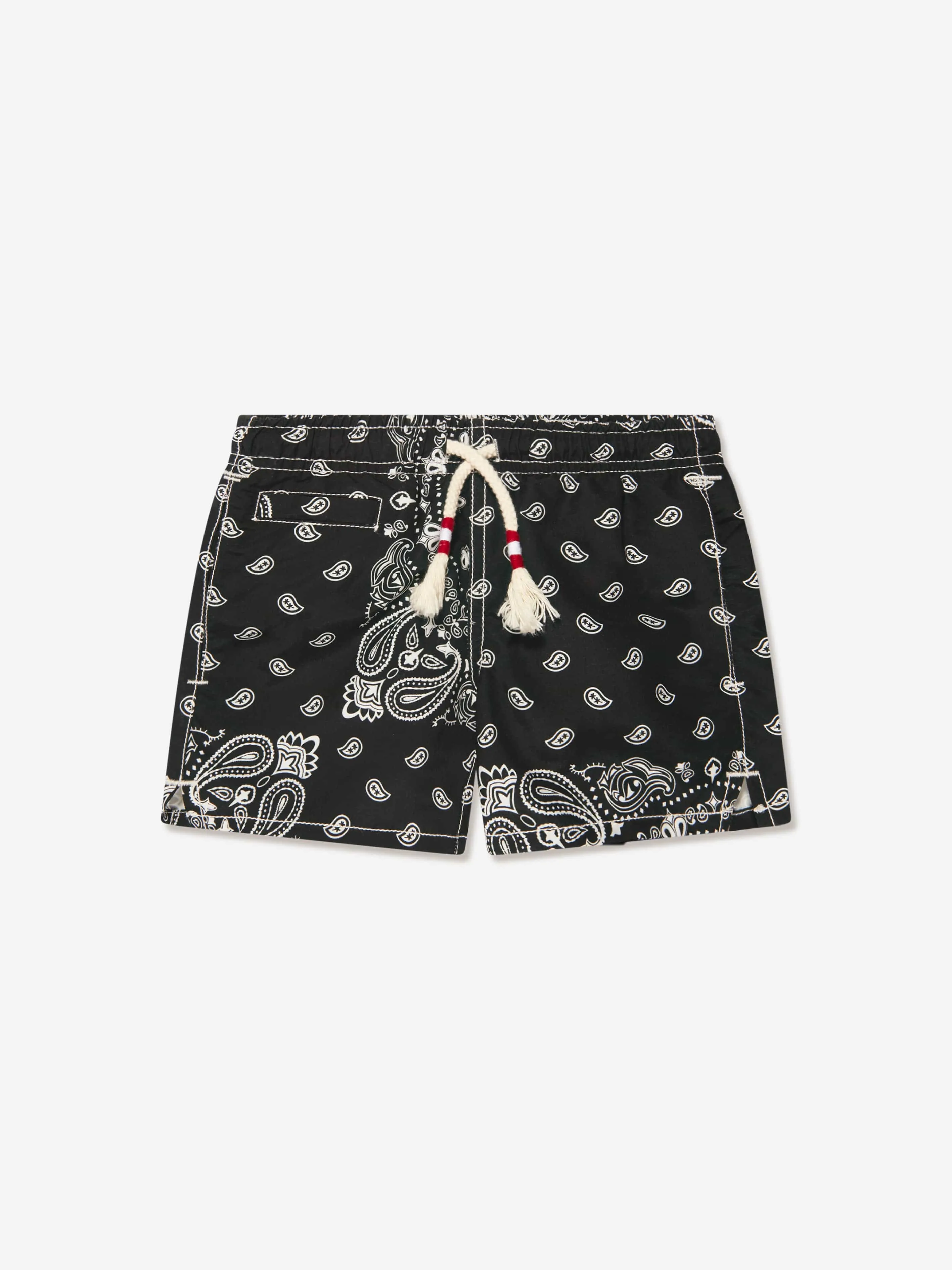 MC2 Saint Barth Boys Foulard Print Swim Shorts in Black